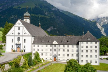 The convent of Engelberg in alps