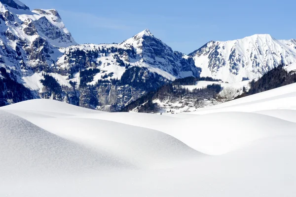 Winter landscape at Engelberg — 스톡 사진