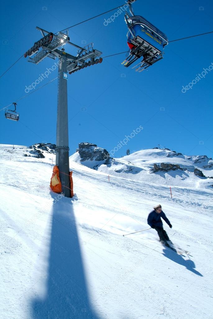 Sci slope and cableway of Engelberg