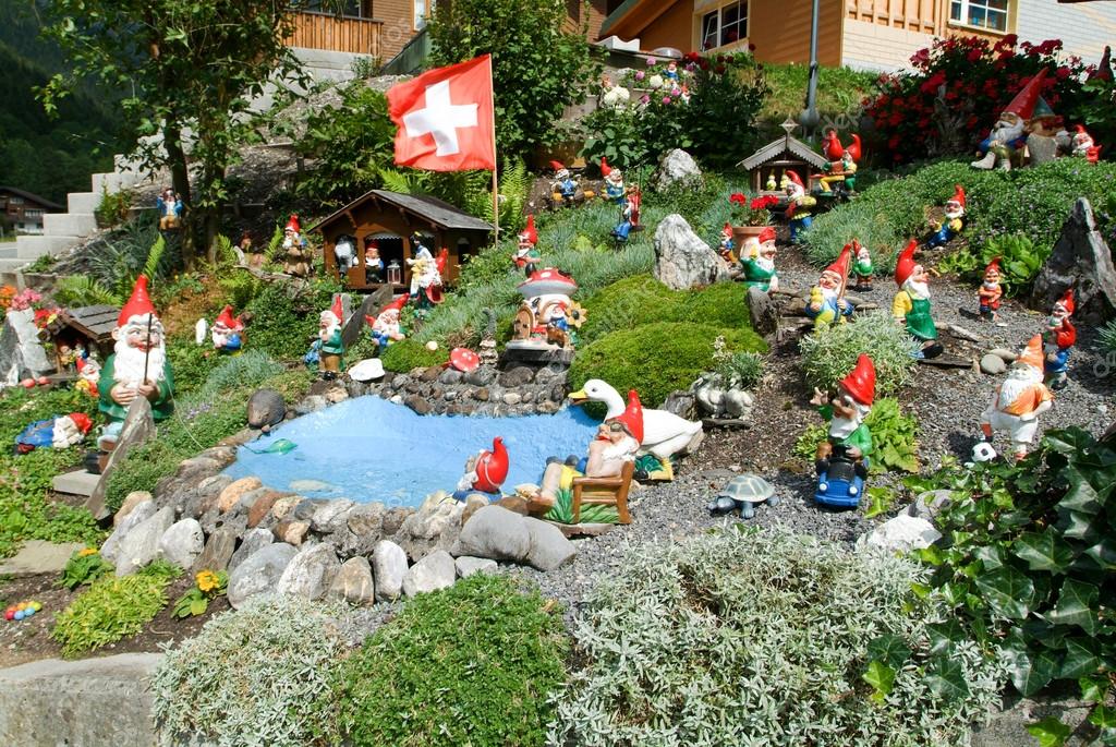 Garden Gnomes of A Traditional House At Tasch Near Zermatt In the