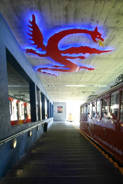 World's steepest cogwheel railway — Stok fotoğraf