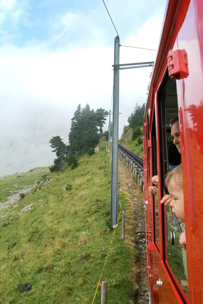 World's steepest cogwheel railway — Stock Photo, Image
