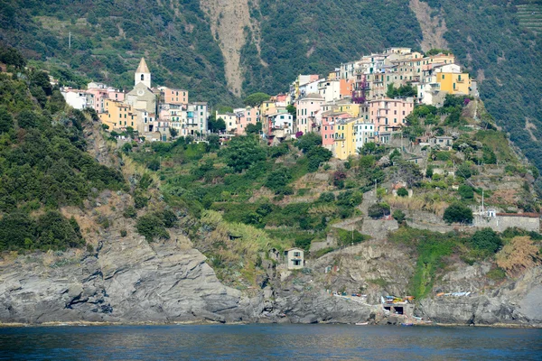 Corniglia 村的五渔村 — 图库照片