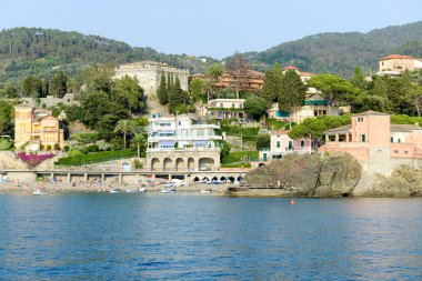 Levanto beach Liguria, İtalya