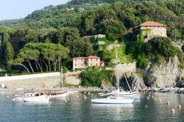 Levanto beach Liguria, İtalya