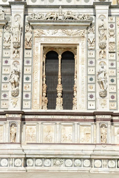 Detail of Certosa at Pavia medieval church — Stock Photo, Image