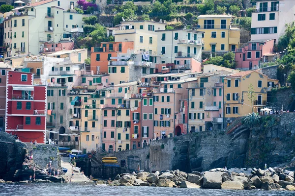 Pueblo pescador Riomaggiore — Foto de Stock