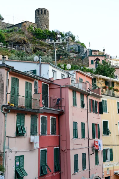 Vue panoramique du village coloré Vernazza — Photo