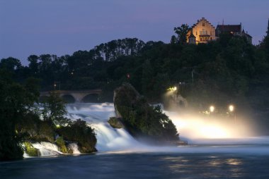 The Rhine waterfalls at Neuhausen on Switzerland clipart