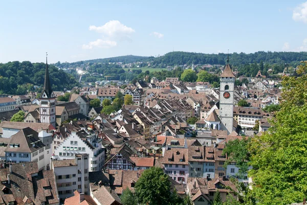 De prachtige middeleeuwse stad van Schaffhausen — Stockfoto