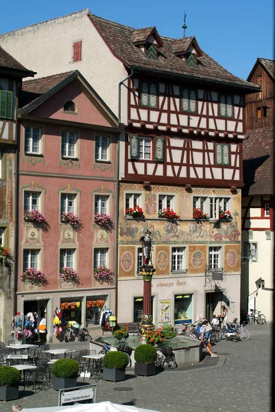 Krásné středověké město Stein am Rhein na Švýcarsko — Stock fotografie