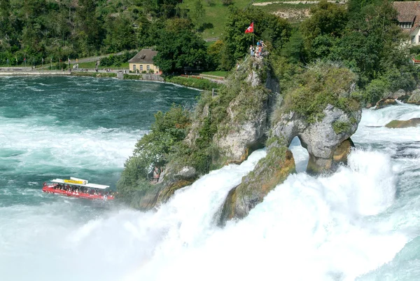 Air terjun Rhine di Neuhausen di Swiss — Stok Foto