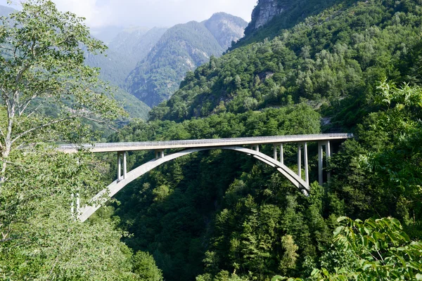 Híd a Calanca-völgyben, Svájc — Stock Fotó