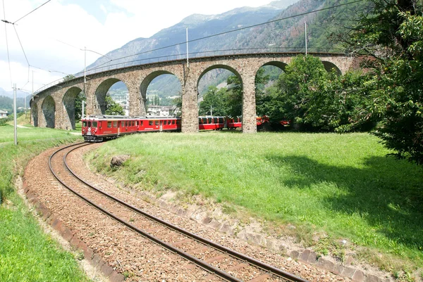 Bernina Express Train — Stock Photo, Image