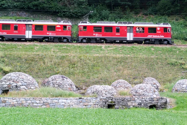 Tren expreso Bernina — Foto de Stock