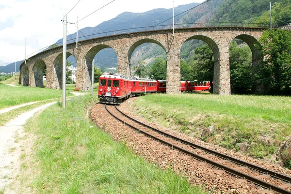 Bernina express zug — Stockfoto