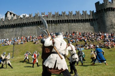 Knights in action during the annual Renaissance Festival clipart