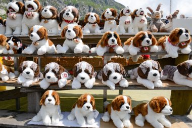 Plush Saint Bernard dogs clipart