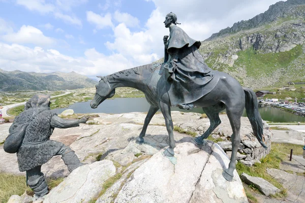 Statue von General Suworow am Gotthard — Stockfoto