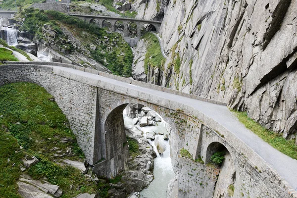 Γέφυρα του διαβόλου στο St. Gotthard — Φωτογραφία Αρχείου