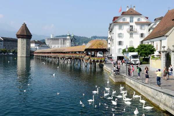 Kapelbrug in Luzern — Stockfoto