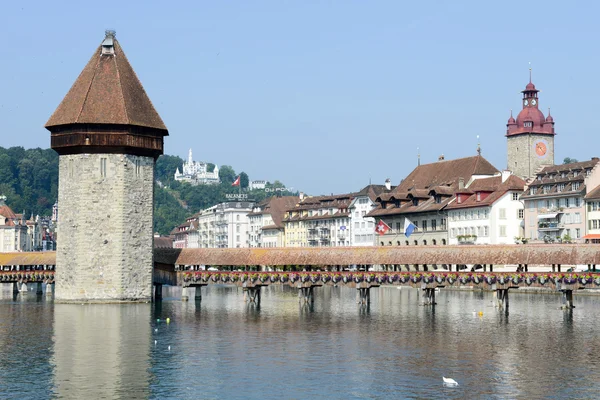 Jembatan Kapel di Lucerne — Stok Foto
