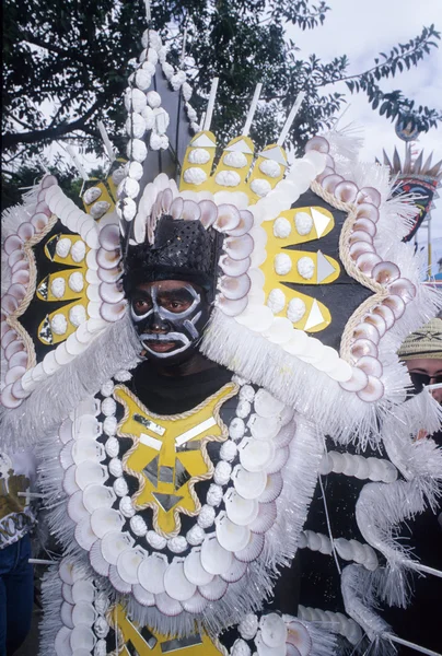 People in costumes at parade — Stock Photo, Image