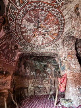 Megab, Etiyopya - 22 Ağustos 2025: Methopia yakınlarındaki Aona Yemata Guh 'un eski resimleri