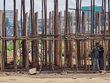 Addis Abeba, Etiyopya - 24 Ağustos 2025: Etiyopya 'daki Addis Abeba halkı