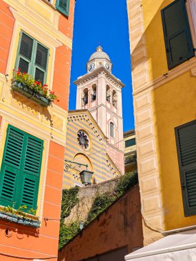 Portofino, İtalya - 10 Ekim 2025: İtalya 'da liguria üzerine Portofino köyüne bakınız