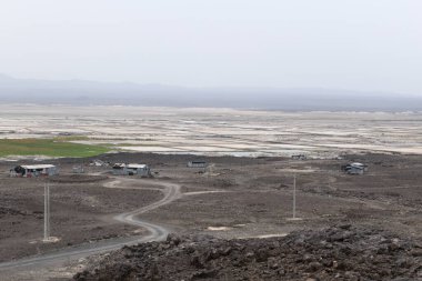 Etiyopya 'daki tuz gölü Afdera' ya bak