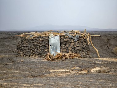Etiyopya 'daki Afdera Gölü' ne giden yolda manzara