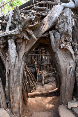 Etiyopya 'daki Konso köyüne bak