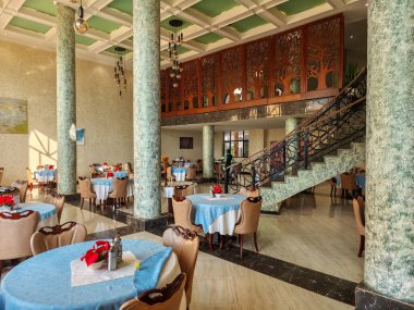 Etiyopya 'da Mizan Teferi' de bir restoranın kapalı manzarası