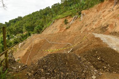 Jamaika 'daki Mavi Dağlar' da heyelan yolu