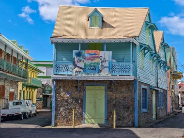 Roseau, Dominica - 11 Ocak 2026: Dominica adasındaki Roseau 'da geleneksel ev