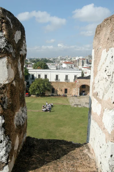 Мбаппе рядом с дворцом Диего Колумба — стоковое фото