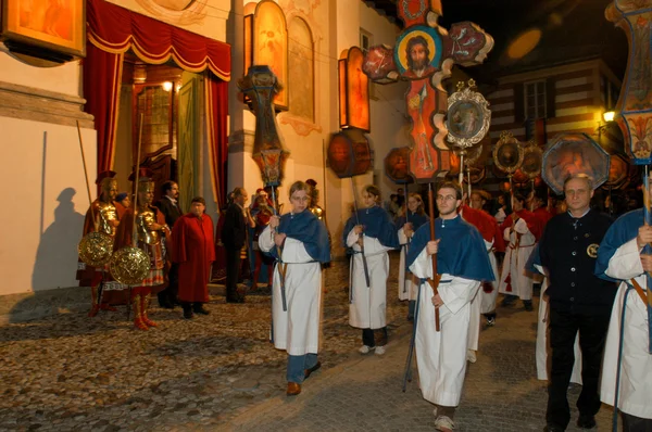 La procession annuelle à Jésus-Christ à Pâques à Mendrisio — Photo