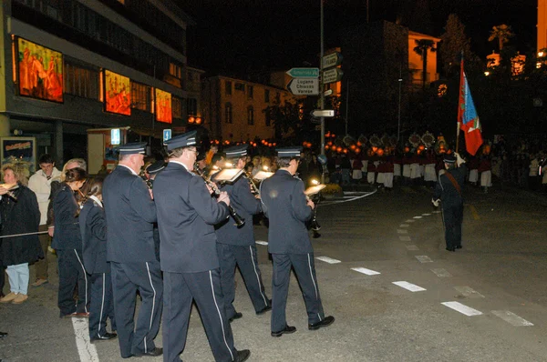 The annual procession to Jesus Christ at Easter in Mendrisio — Stock Photo, Image