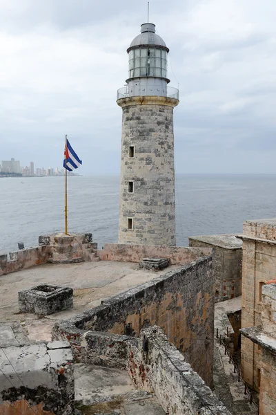 El Morro fortress with the city of Havana in the background — Stock Photo, Image
