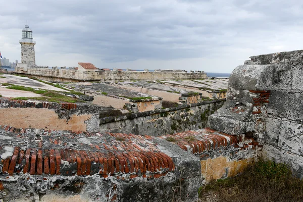 Castillo y faro de El Morro en La Habana — Foto de Stock