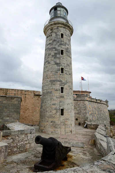 Маяк Ель Morro замок в гавані — стокове фото