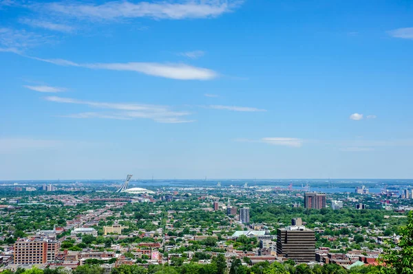 Montreal Canada Juni 2018 Het Olympisch Stadion Laagbouw Zijn Zien — Stockfoto