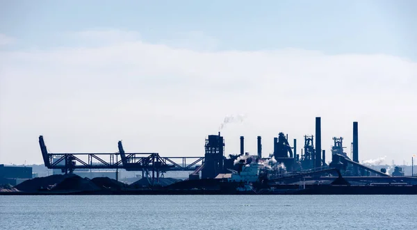 Hamilton Ontario Canada September 2018 Large Steel Factories Other Industrial — Stock Photo, Image