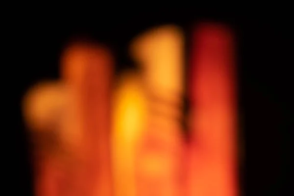 抽象的な光背景 黄色の青い歩道灯 ストリップとボケ 美しい映画の絵 長時間露光写真 — ストック写真
