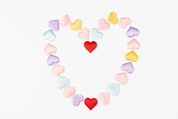 Coeur Coeur Coeur Saint Valentin Symbole Concept Amour Fond Blanc — Photo