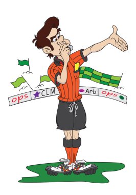 Soccer referee clipart