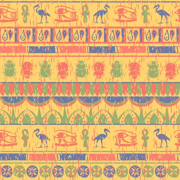 Fondo sin costuras ornamento egipcio — Archivo Imágenes Vectoriales