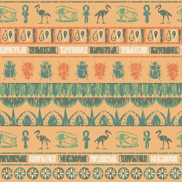 Бесшовный фон египетского орнамента — стоковый вектор