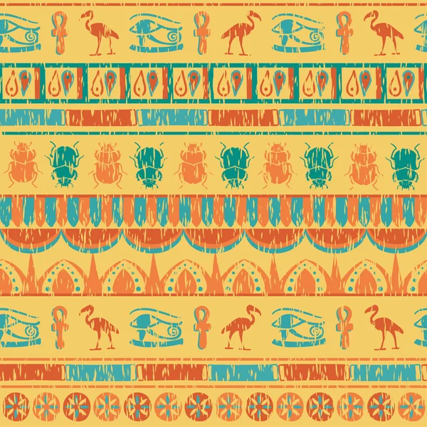 Bezešvé pozadí egyptské ornament — Stockový vektor